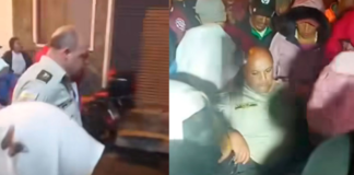 En Alausí, un mayor de la Policía Nacional fue sometido a la justicia indígena por parte de los moradores del cantón, luego de negarse a entregar a tres sospechosos de robo detenidos por la policía.