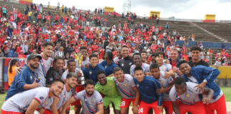 Los "Puros Criollos", dirigidos por Omar Asad, mostraron superioridad a lo largo del encuentro de este 26 de enero, pero tuvieron que esperar hasta los últimos minutos para desatar la alegría gracias a un golazo de Darío Pazmiño al minuto 89.