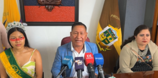 En una rueda de prensa, el presidente del Gobierno Autónomo Descentralizado (GAD) Parroquial de Tarqui, Marco Santi, se pronunció este viernes en defensa de la propiedad privada y en rechazo a las invasiones de terrenos en esta parroquia rural del cantón Pastaza.