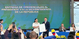 En una ceremonia solemne realizada la tarde del jueves 15 de mayo de 2025 en el Centro Cultural Itchimbía, en Quito, el presidente reelecto Daniel Noboa y la vicepresidenta electa María José Pinto recibieron oficialmente sus credenciales del Consejo Nacional Electoral (CNE), que los habilita para ejercer el mandato presidencial 2025-2029.