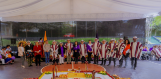 En un acto cargado de simbolismo y espiritualidad ancestral, la Universidad Indoamérica celebró el viernes 20 de junio de 2025 la ceremonia de entrega del Bastón de Mando del Inti Raymi a la Universidad Estatal de Bolívar.