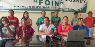 Tres organizaciones indígenas de la provincia de Napo, encabezadas por la FOIN, anunciaron su adhesión a las movilizaciones convocadas por la CONAIE en rechazo al aumento del precio del diésel.