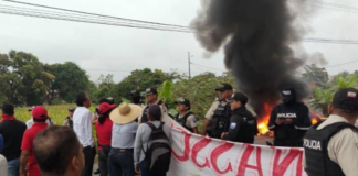 Despliegue militar y policial, tras las protestas.