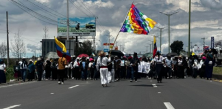 En el partidero de Cotacachi, cantón de Imbabura —que fue uno de los puntos más calientes de los enfrentamientos del paro 2025—, empezó la denominada marcha por la dignidad la mañana del jueves 23 de octubre de 2025. Sucedió un día después de que la Conaie anunciara el cese del paro que duró un mes y dejó tres comuneros fallecidos, así como decenas de manifestantes y agentes heridos.