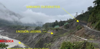 La petrolera estatal Petroecuador declaró la emergencia en el Sistema de Oleoducto Transecuatoriano (SOTE) en un tramo ubicado en la provincia amazónica de Napo, mediante resolución PETRO-PGG-2025-0076-RSL El documento señala como evento inmediato la reciente actividad del volcán El Reventador, que el 12 de octubre provocó una importante caída de ceniza, flujos de lodo y un incremento en la inestabilidad del terreno.