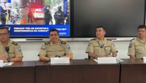 Por el feriado del Día de los Difuntos y la Independencia de Cuenca, la Policía Nacional, en coordinación con otras entidades, desplegará un operativo de seguridad. Este empezará el viernes, 31 de octubre de 2025, desde las 12:00.