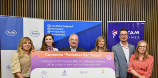 Roche Ecuador, SOLCA Guayaquil, LATAM Airlines y en alianza con Fundación Ana, suman fuerzas para facilitar el acceso a mamografías sin costo en zonas urbanas de Guayaquil, promoviendo el diagnóstico temprano y la prevención.
