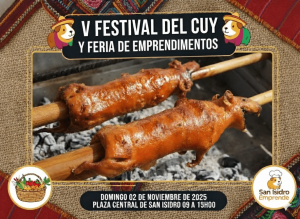 La parroquia rural de Guano organiza la “V Feria del Cuy y Emprendimientos” el domingo 2 de noviembre de 2025, ofreciendo una experiencia familiar cargada de sabor, tradición y creatividad local.