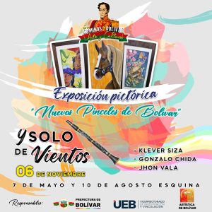 Con el objetivo de promover el arte local y brindar un espacio de expresión a las nuevas generaciones, la Prefectura de Bolívar, liderada por Aníbal Coronel Monar, inauguró la exposición pictórica “Nuevos Pinceles de Bolívar”, un evento que reúne creatividad, identidad y cultura.