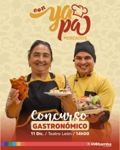 La Alcaldía de la Gente, a través de la Dirección de Servicios Municipales y con el apoyo voluntario de Carolina Robalino de Vinueza, presentó oficialmente el primer reality gastronómico de Riobamba: “Con Yapa Mercados”, un concurso que busca visibilizar el talento culinario, la tradición y la identidad cultural de las 11 plazas y mercados de la ciudad.