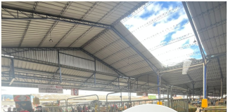 Un fuerte e inusual episodio de vientos huracanados obligó a una intervención en el Mercado de Productores Agrícolas San Pedro de Riobamba (EP-EMMPA). El clima, registrado el pasado fin de semana desprendió parte de la cubierta de la nave donde funciona la sección de cebolla colorada. Para evitar riesgos, la administración dispuso la reubicación temporal de los comerciantes.