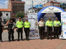 Con la participación de varias entidades del Estado, se inauguró en Riobamba la Feria de Seguridad Ciudadana, una iniciativa impulsada por la Policía Comunitaria del distrito Riobamba–Chambo que tiene como objetivo fortalecer la prevención del delito y promover entornos seguros para la población.