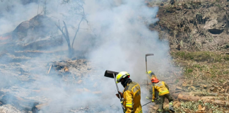 Los Bomberos de Guano enfrentaron una intensa jornada al atender tres incendios forestales registrados en distintos sectores y horarios del cantón, emergencias que se activaron en la mañana, tarde y noche y que obligaron al despliegue de varias unidades operativas, el pasado 7 de diciembre.