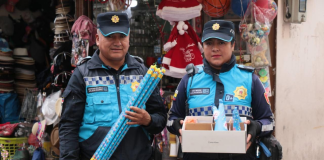 En Riobamba, se desarrolló intensos operativos de control, coordinados por la Gobernación de Chimborazo y el Municipio, que permitieron decomisar más de 1.500 productos pirotécnicos de circulación ilegal el fin de año.
